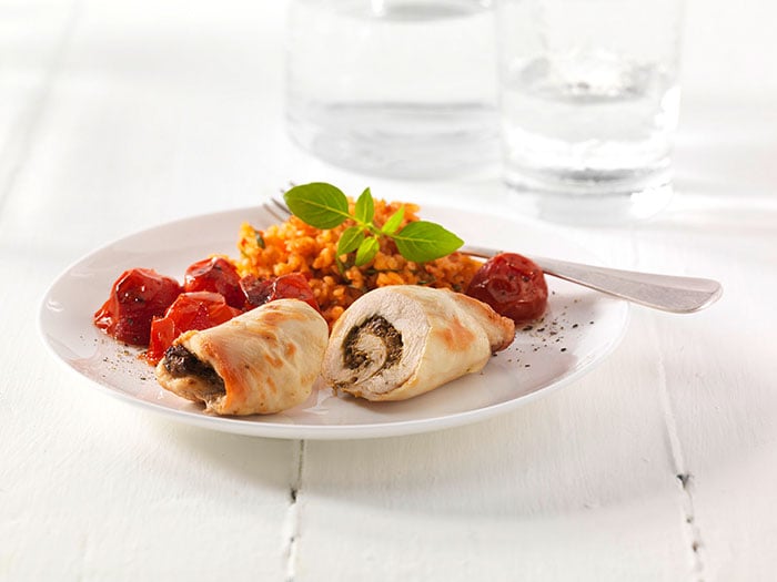 Involtini di tacchino ripieni con bulgur