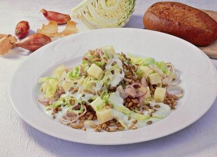 wirsing kaese salat mit gerste Wirsing-Käse-Salat mit Gerste - BCM Diät Rezepte.ch