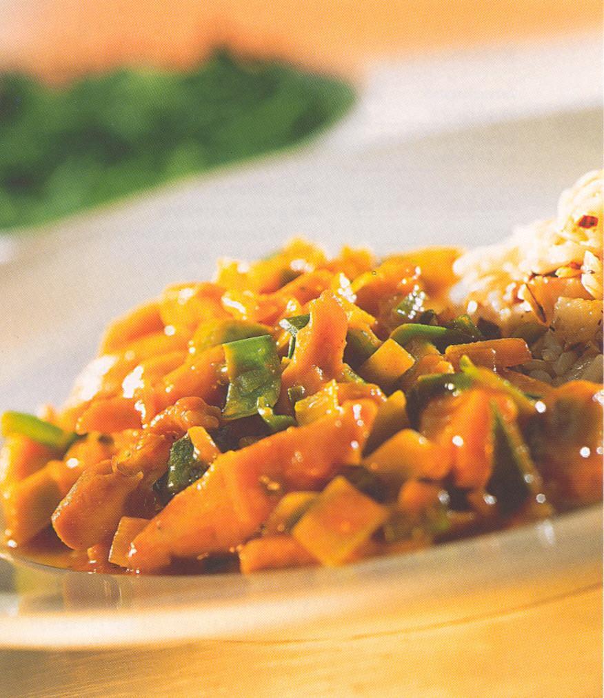 haehnchencurry-mit-birnenreis Hähnchencurry mit Birnenreis - BCM Diät Rezepte.ch