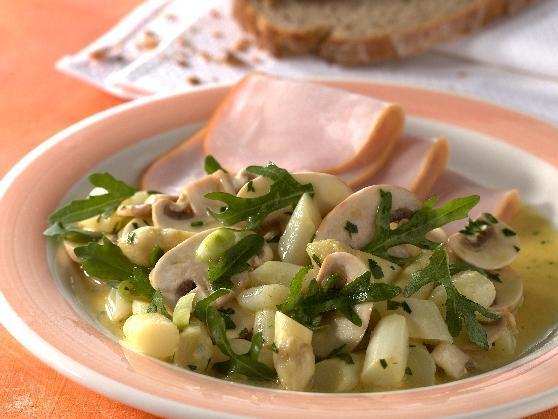 50_spargelsalat_putenschinken Spargelsalat mit Putenschinken und Bauernbrot - BCM Diät Rezepte.ch