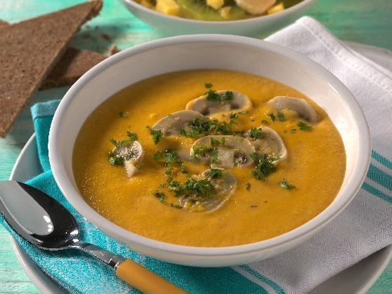 99_kokos_moehrensuppe Kokos-Möhrensuppe mit Grünkern und Champignons - BCM Diät Rezepte.ch