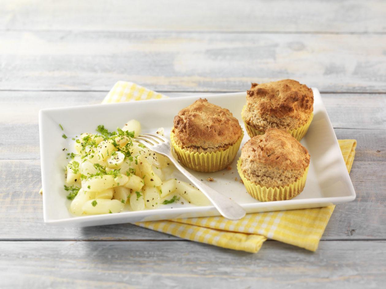 Parmesan-Muffins mit Spargelsalat_0001 Parmesan-Muffins mit Spargelsalat - BCM Diät Rezepte.ch