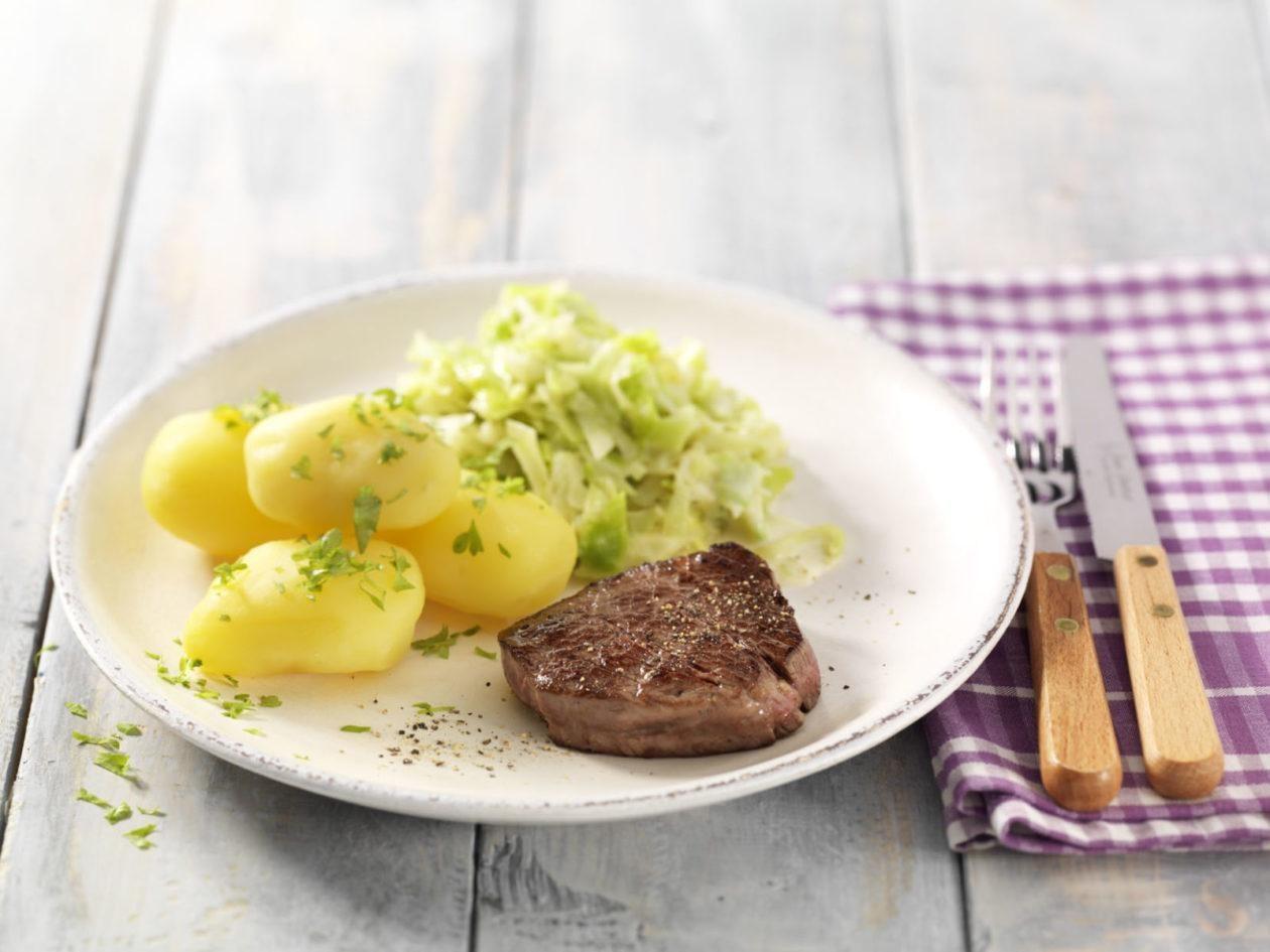 Rindersteak mit Spitzkohlgemüse_0002 Rindersteak mit Spitzkohlgemüse - BCM Diät Rezepte.ch