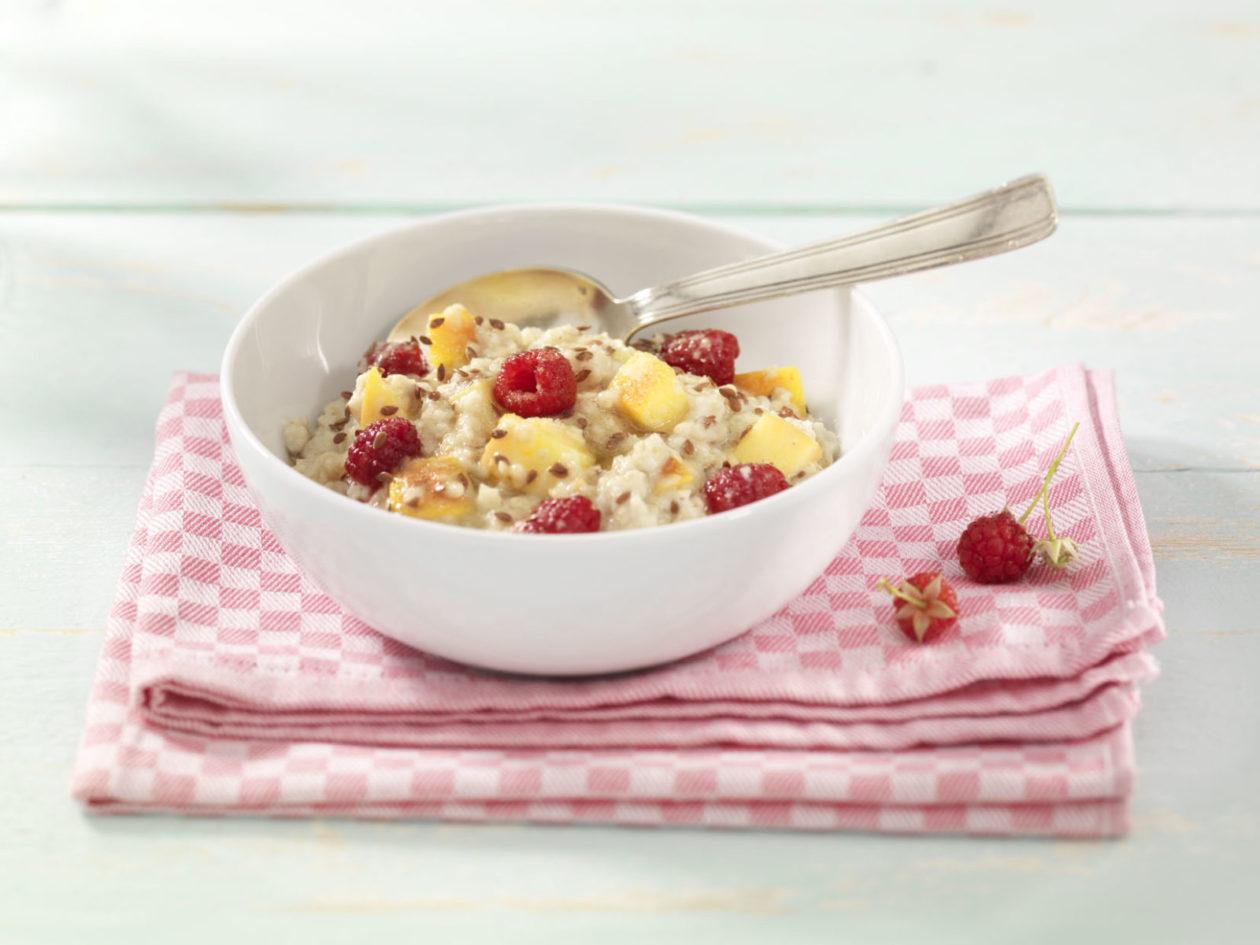 Himbeer-Nektarinen-Porridge