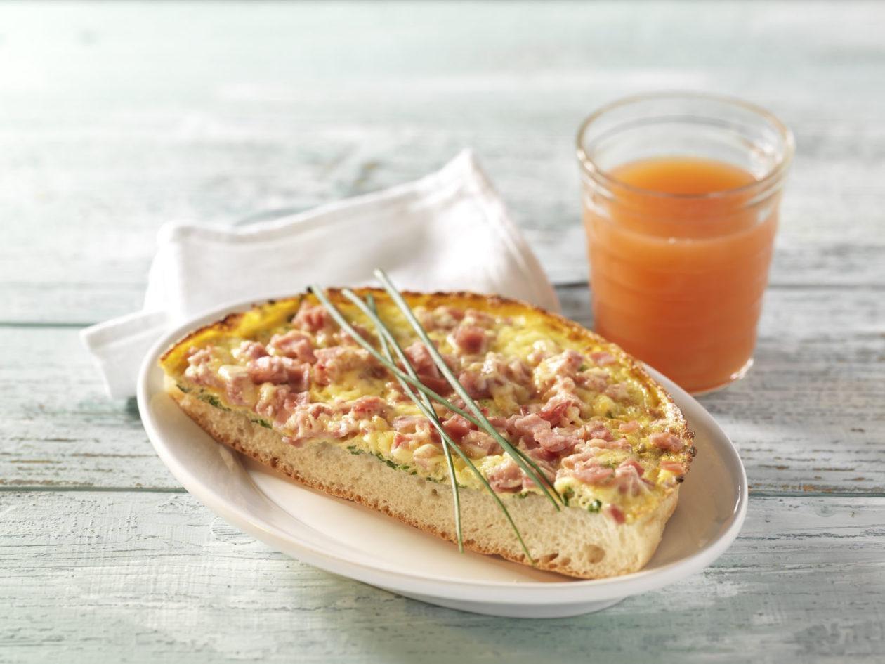 Käse-Schinken-Omelett mit Grapefruitsaft – Precon Rezepte